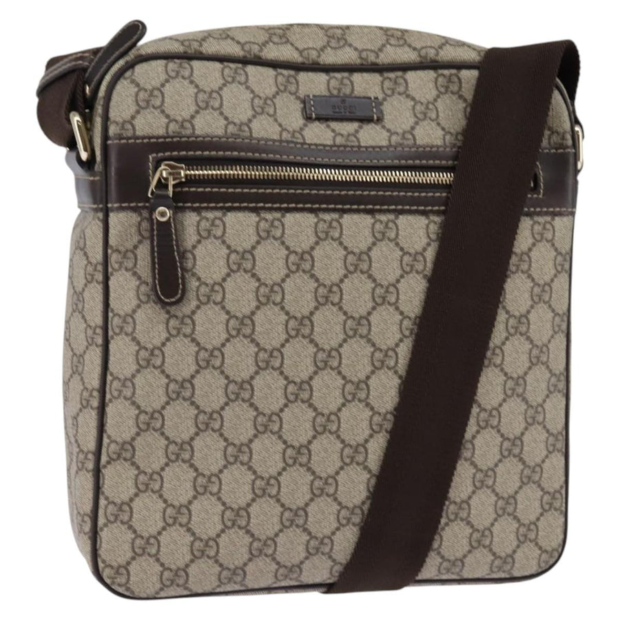 Gucci Gg Supreme Shoulder Bag Pvc Beige