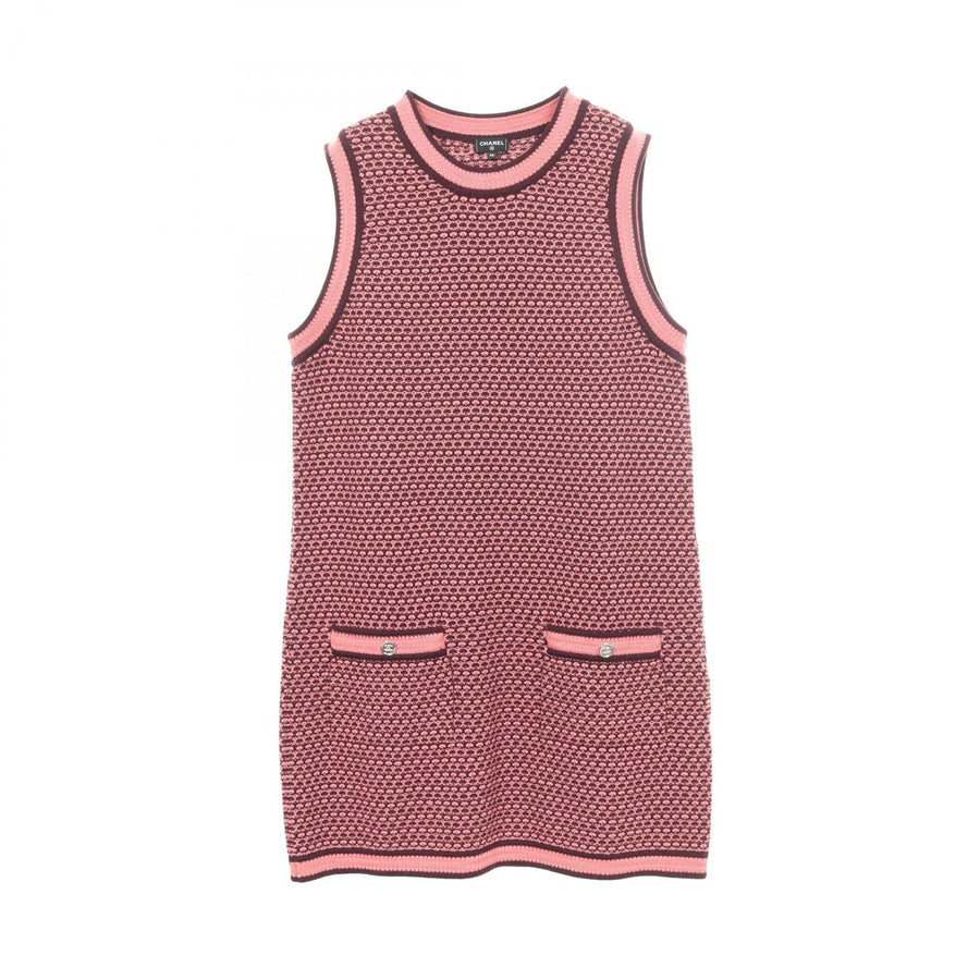 Chanel Coco Mark Button Dress Cashmere