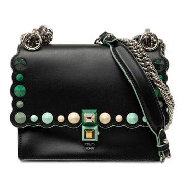 Fendi Mini Scalloped Leather And Acrylic