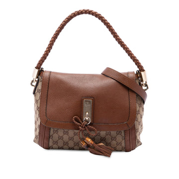 Gucci Gg Canvas Bella Flap Satchel Pre-