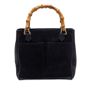 Gucci Suede Bamboo Satchel Pre-Loved