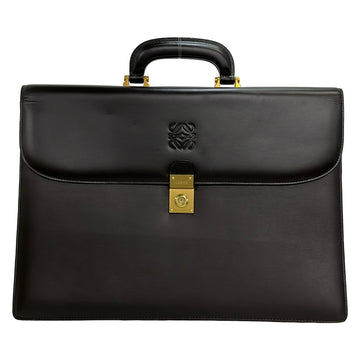 Loewe Dark Brown Leather Business Bag