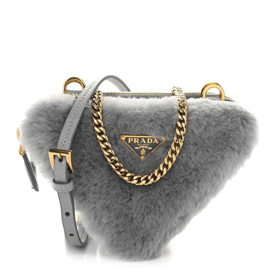 Prada Montone Shearling Saffiano