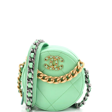 Chanel 19 Round Clutch With Chain
