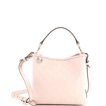 Gucci Gg Emblem Bucket Bag Embossed