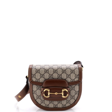Gucci Horsebit Rounded Shoulder Bag Gg