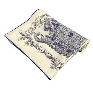 Hermes Carrejean/Shawl Carre Cream Navy