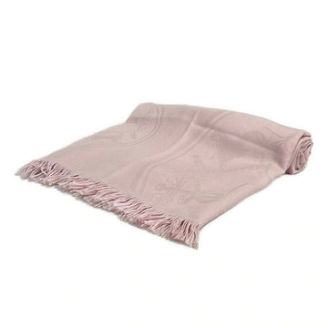 Hermes Light Pink Cashmere Silk Scarf
