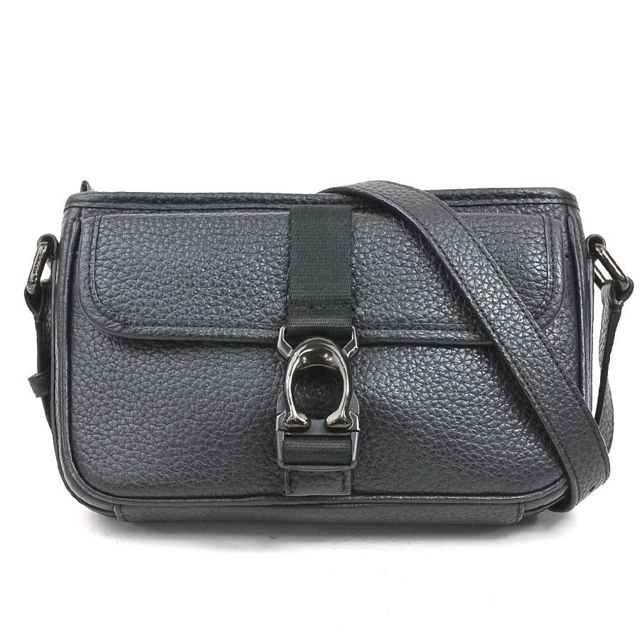 Coach Shoulder Bag Black Leather -