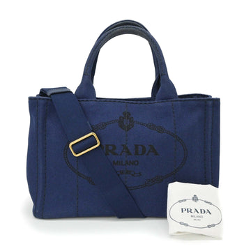 Prada Canapa Convertible Tote Canvas