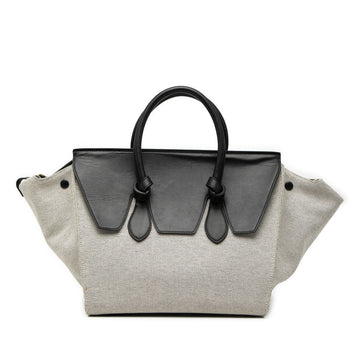 Celine Tie Knot Tote Canvas And Leather