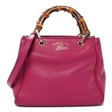 Gucci Calfskin Mini Bamboo Shopper Tote