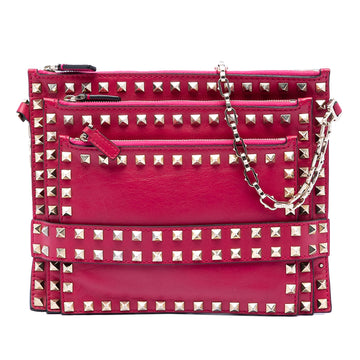 Valentino Leather Rockstud Triple Zip