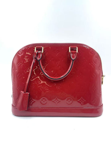 Hj Louis Vuitton Vernis Alma Handbag Red