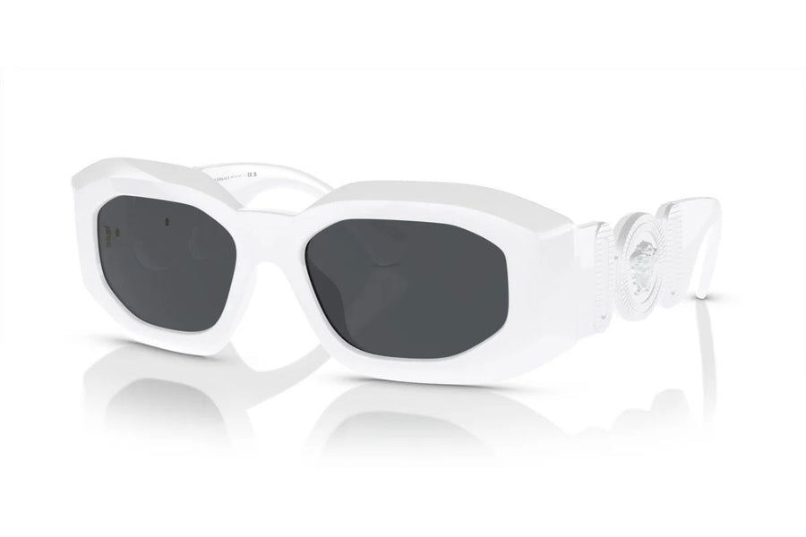 Versace Man Sunglasses 54Mm White - Dark