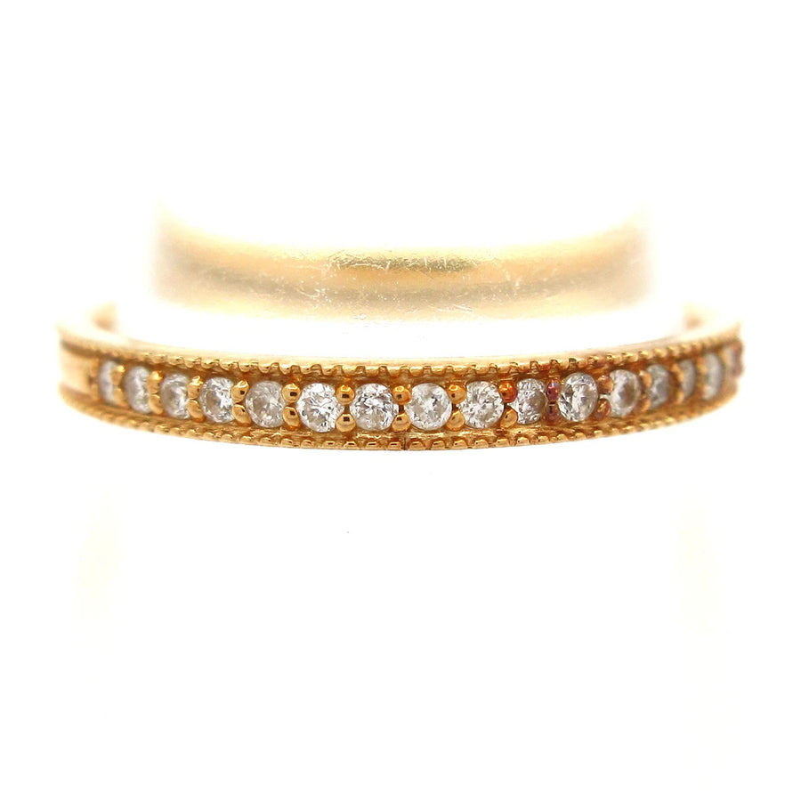 Agete K14Yg Diamond 14K Yellow Gold Ring