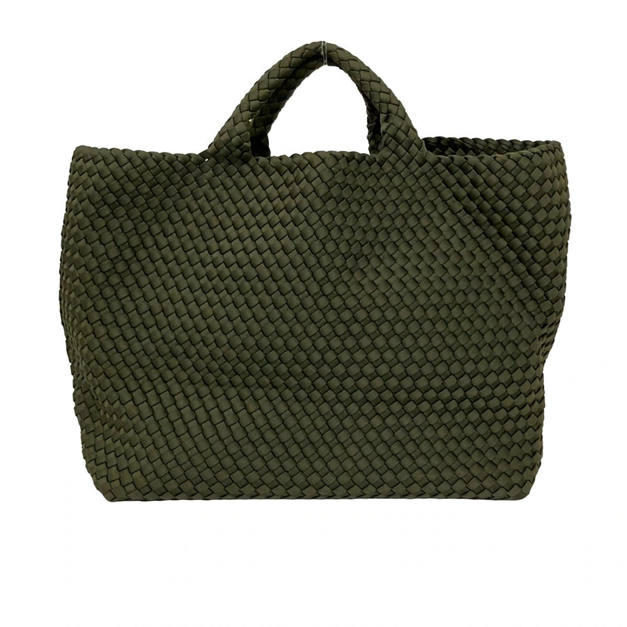 Naghedi Dark Green Chemical Fiber Tote