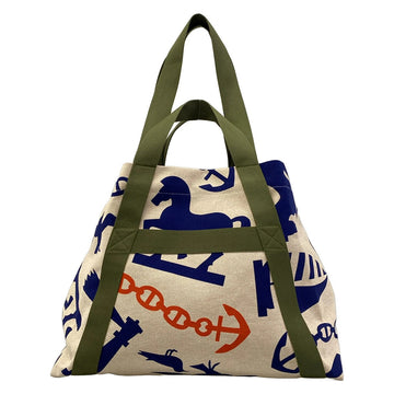 Hermes Pict De Plage Cream Navy Orange