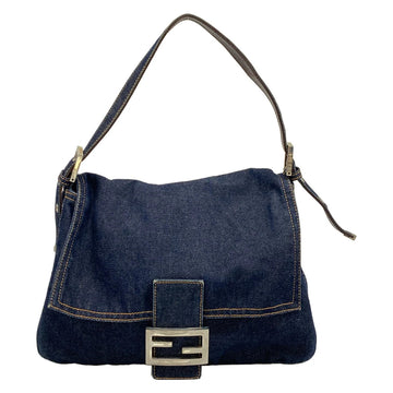 Fendi Mama Bucket Blue Denim Leather
