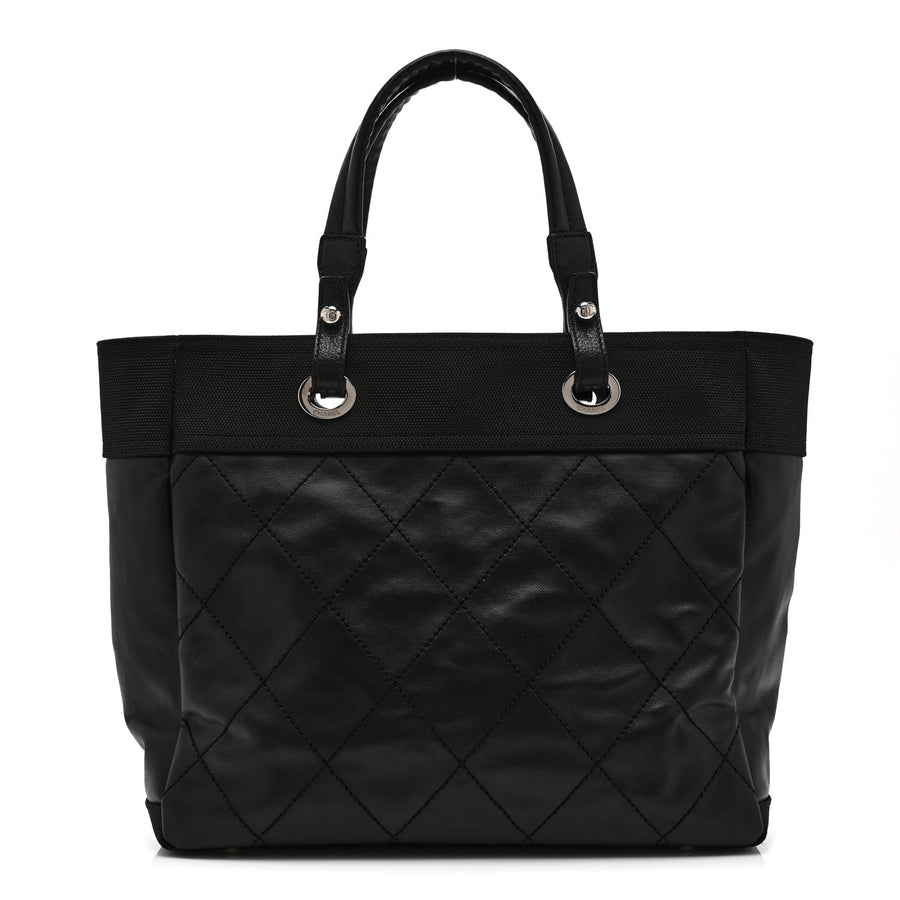 Chanel Coated Canvas Quilted Large Paris