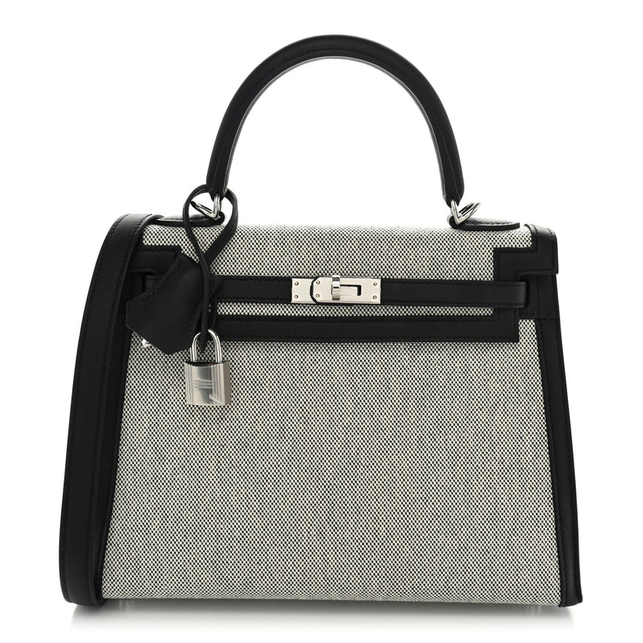 Hermes Toile H Swift Kelly Sellier 25