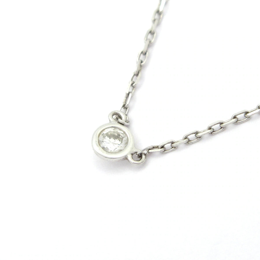 Ahkah 18K White Gold Diamond Necklace