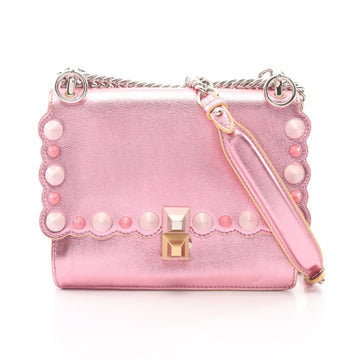 Fendi Mini Kan I Metallic Chain Shoulder