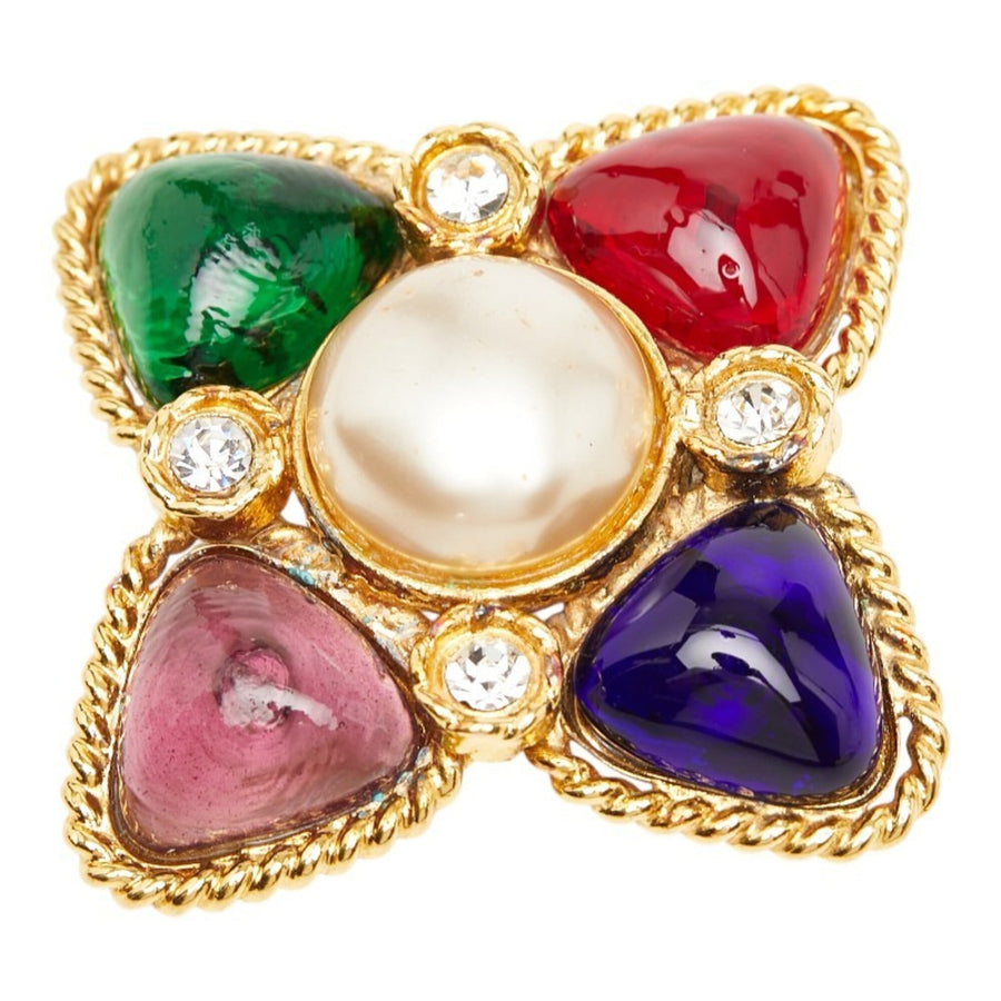 Chanel Vintage Brooch Rhinestone And