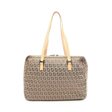 Fendi Zucchino Shoulder Tote Bag Canvas