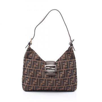 Fendi Zucca Shoulder Bag Canvas Leather