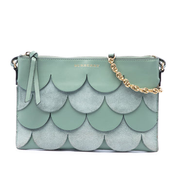 Burberry Scalloped Leather And Suede