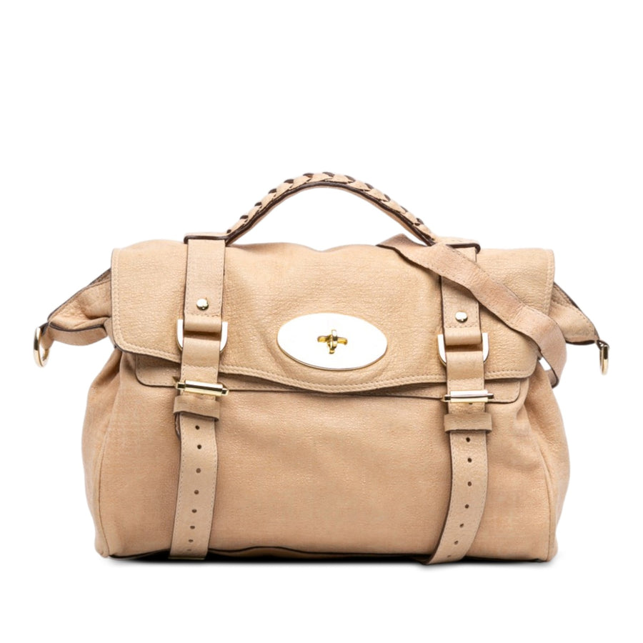 Mulberry Textured Calfskin Alexa Satchel