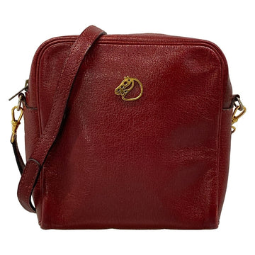 Hermes Red Leather Circle R Shoulder Bag