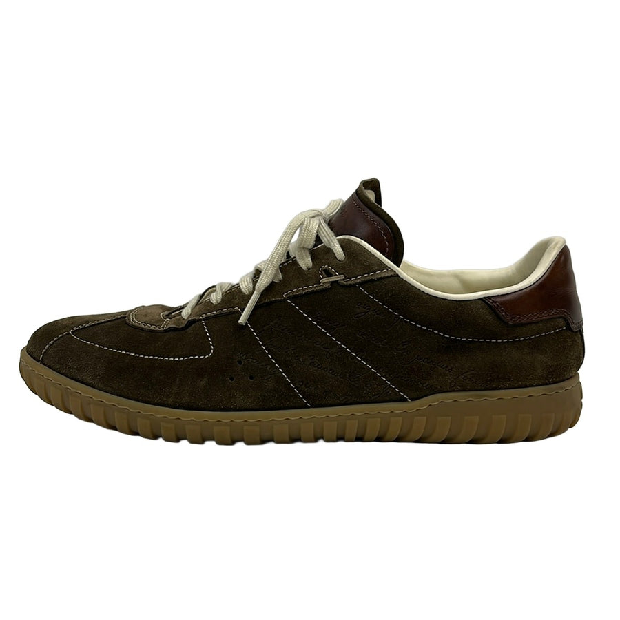 Berluti Dark Brown Suede Leather Men's