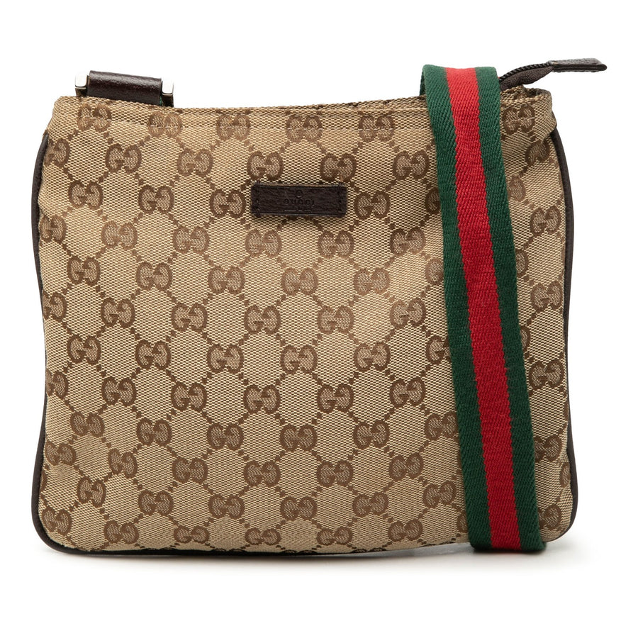 Gucci Gg Canvas Web Crossbody Pre-Loved
