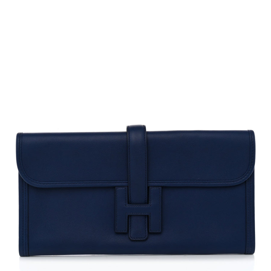 Hermes Swift Jige Elan 29 Clutch Bleu