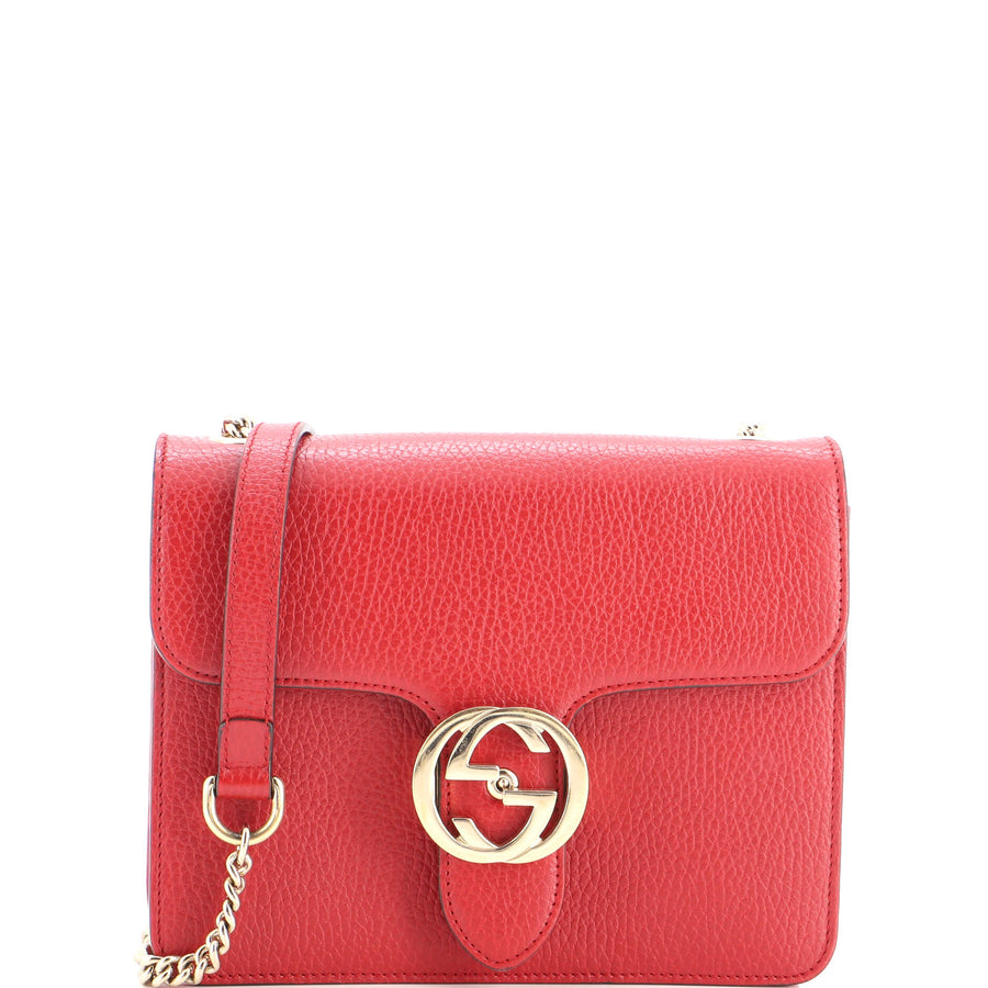 Gucci Interlocking Shoulder Bag Leather