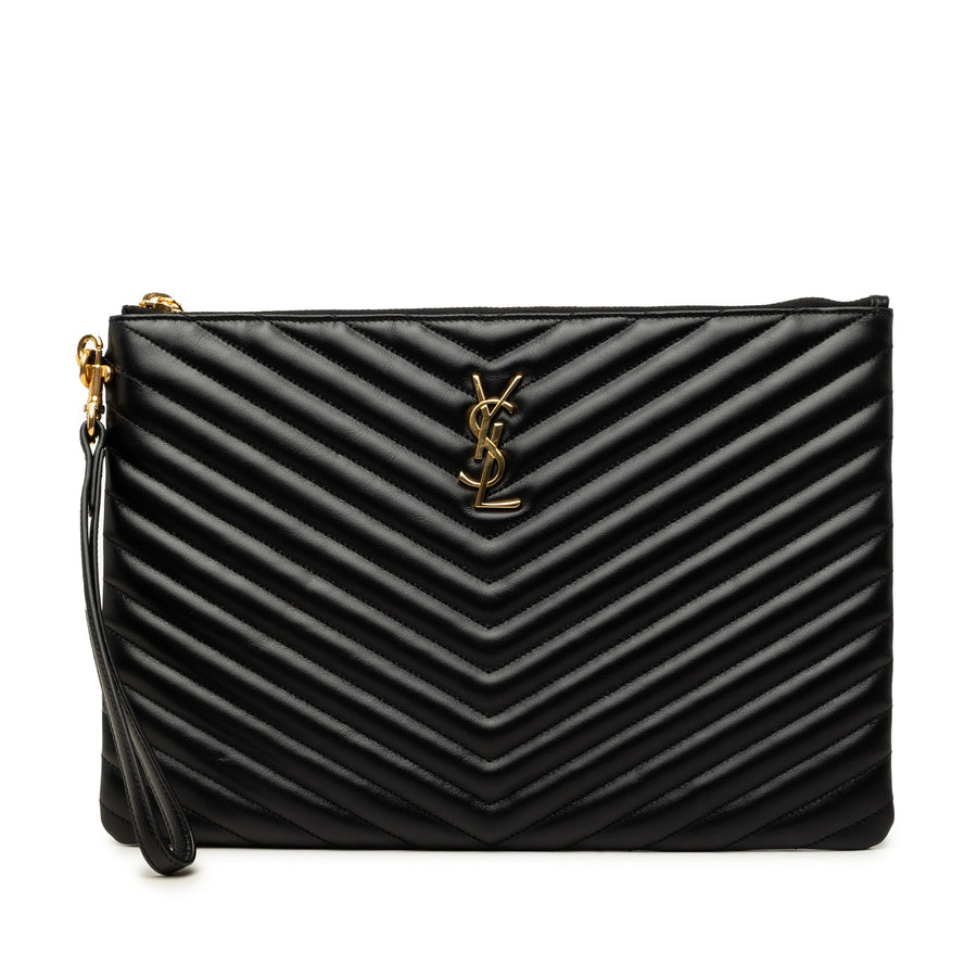 Saint Laurent Chevron Calfskin Cassandre