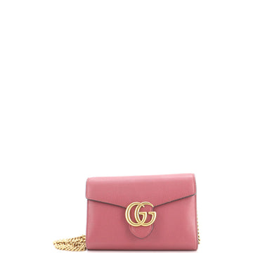 Gucci Gg Marmont Chain Wallet Leather