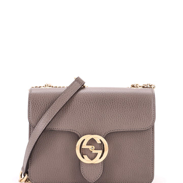 Gucci Interlocking Shoulder Bag Leather