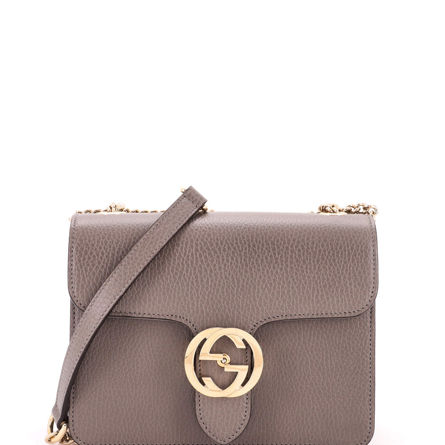 Gucci Interlocking Shoulder Bag Leather