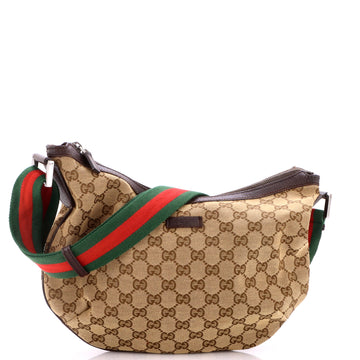 Gucci Saddle Zip Messenger Bag Gg Canvas