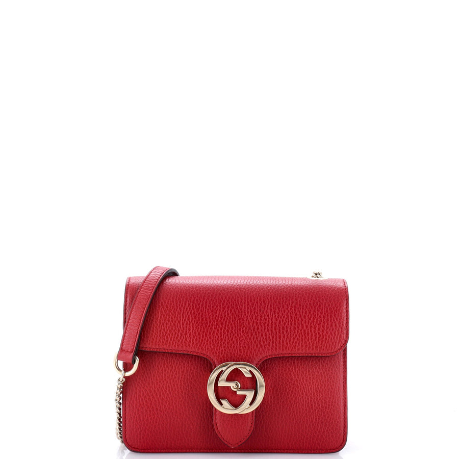 Gucci Interlocking Shoulder Bag Leather