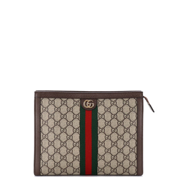 Gucci Ophidia Pouch Gg Coated Canvas