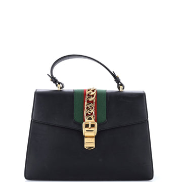 Gucci Sylvie Top Handle Bag Leather