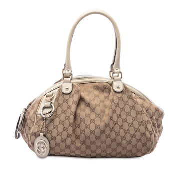 Gucci Gg Canvas Sukey Satchel Pre-Loved