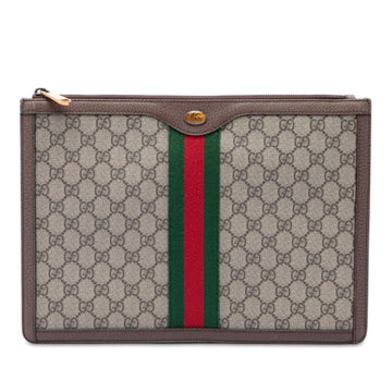 Gucci Gg Supreme Web Ophidia Clutch Pre-