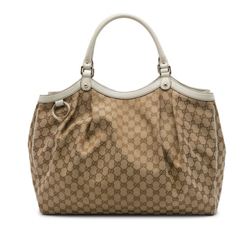 Gucci Large Gg Canvas Sukey Tote Pre-