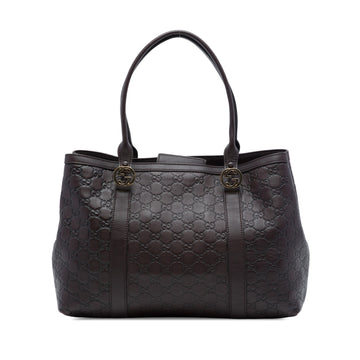 Gucci Ssima Miss Gg Tote Pre-Loved Plum