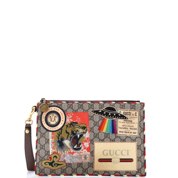 Gucci Courrier Pouch Gg Coated Canvas